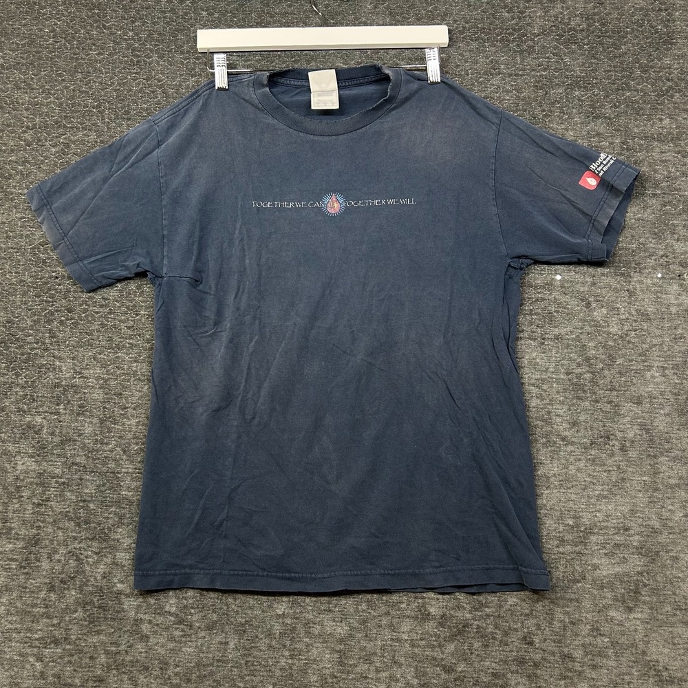Vintage Alstyle Blood Bank San Bernardino T-Shirt Blue Distressed Y2K - Large